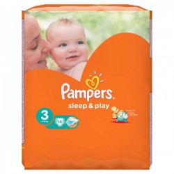 Подгузники, Pampers (Памперс) 4-9 кг р. 3 78 шт слип энд плей миди