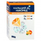 Кальций-Д3 Никомед, табл. жев. 500 мг+200 МЕ №60 апельсиновые